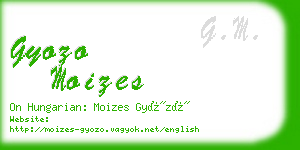 gyozo moizes business card